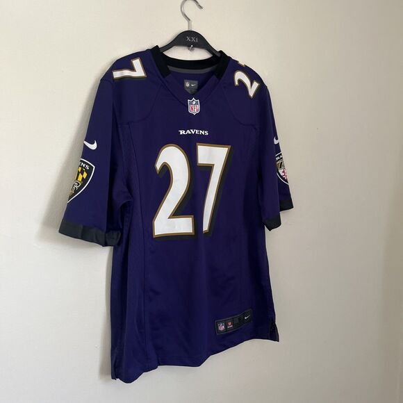 NIKE NFL On Field Official Baltimore Ravens 27 Ray Rice Jersey, Purple- Men’s S - Picture 3 of 9